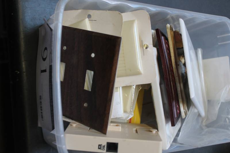 lot 91 image: Box Lot of Household Items Switch Plates