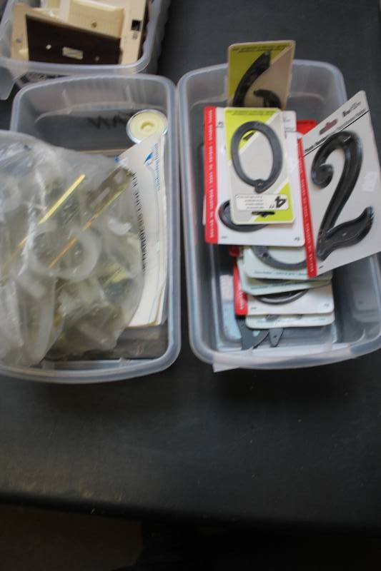 lot 92 image: Box Lot of Household Items House Numbers
