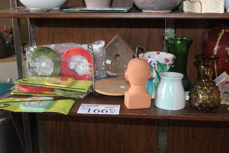 lot 164 image: Shelf Lot of Decorations