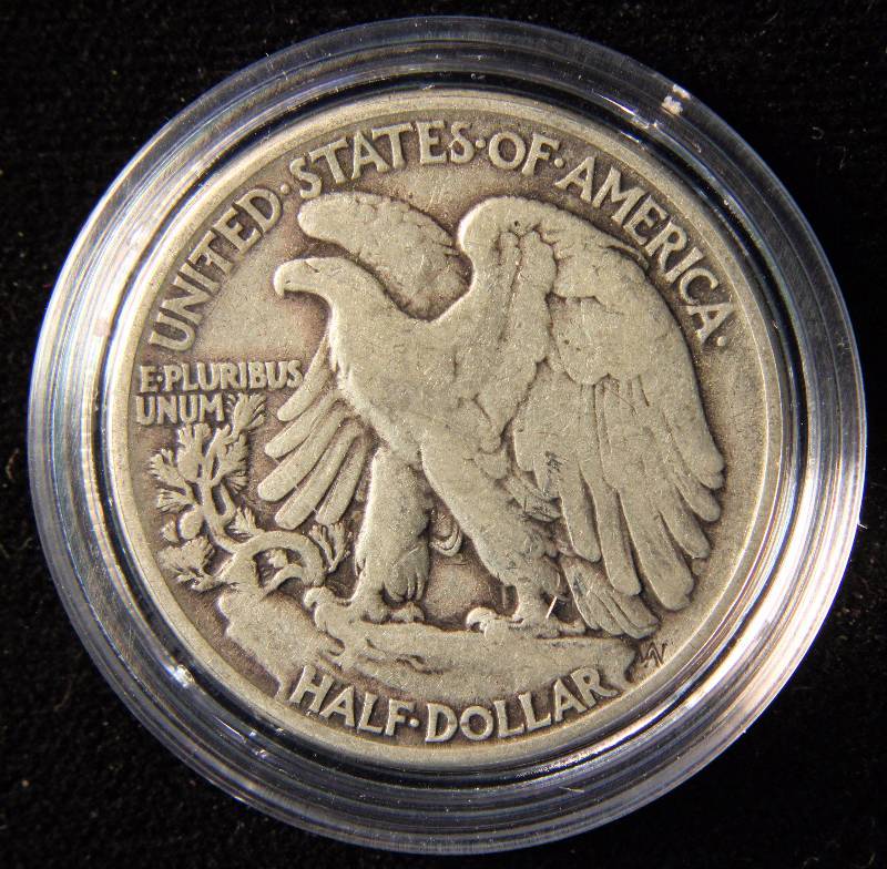 1944 WALKING LIBERTY SILVER HALF DOLLAR IN AIRTITE HOLDER