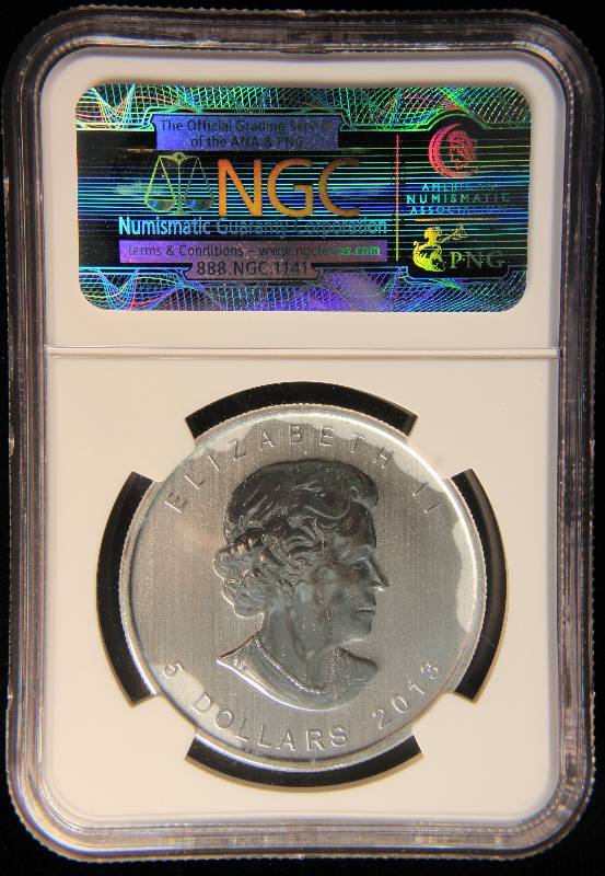 2013 CANADA MAPLE LEAF 1 TROY OZ. .9999 FINE SILVER 25TH ANNIVERSARY NGC MS69 EARLY RELEASES
