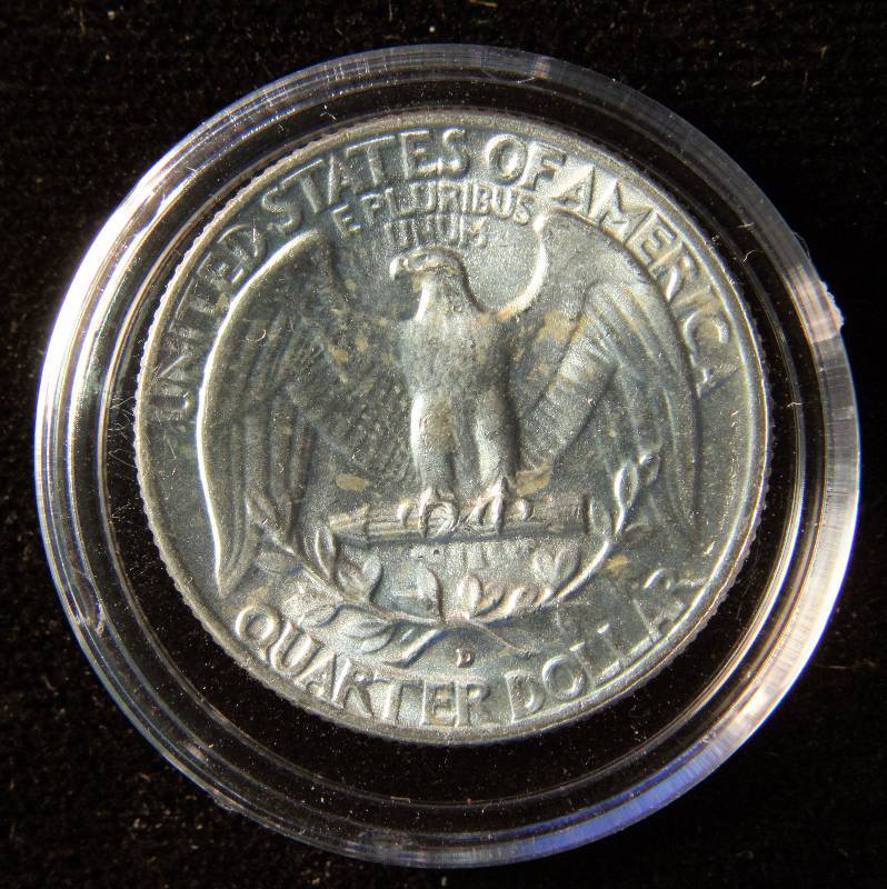 1959-D WASHINGTON SILVER QUARTER UNC IN AIRTITE HOLDER