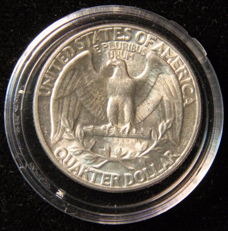 1956 WASHINGTON SILVER QUARTER BU IN AIRTITE HOLDER