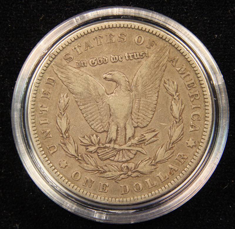 1883 MORGAN SILVER DOLLAR VF IN AIRTITE HOLDER