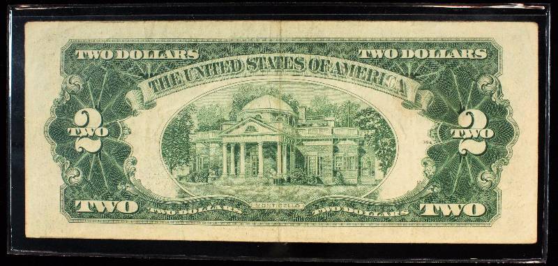 1953 RED SEAL $2 BILL FEDERAL RESERVE NOTE US CURRENCY