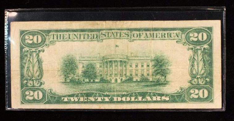 1929 NATIONAL CURRENCY FIRST NATIONAL BANK OF MINNEAPOLIS MINNESOTA $20 BILL CHARTER #710
