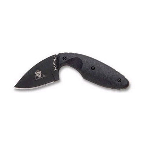 Ka-Bar TDI Law Enforcement Knife, Black, Hard Sheath Straight Edge