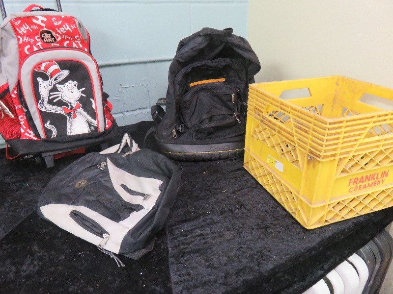 lot of (3) backpacks