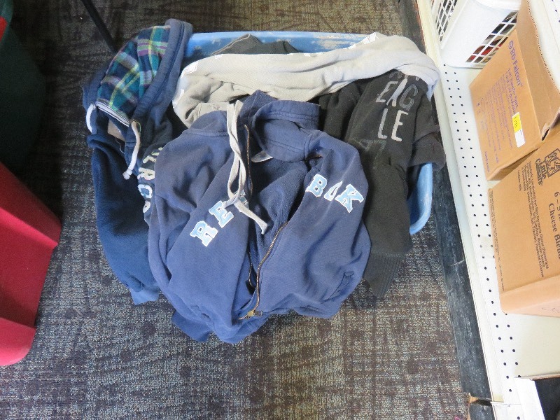 Large tub of Sweatshirts