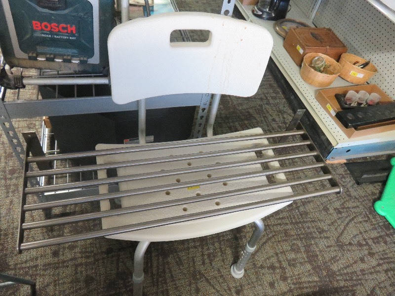 shower chair and towel rack