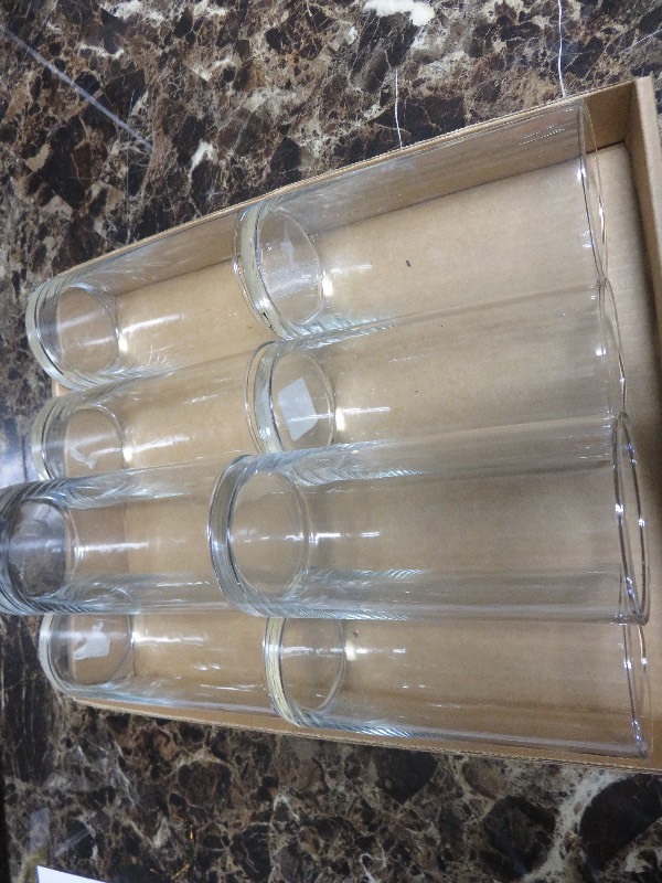 clear glass vases