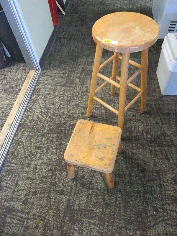barstool and step stool