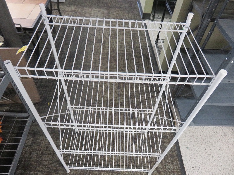white wire rack