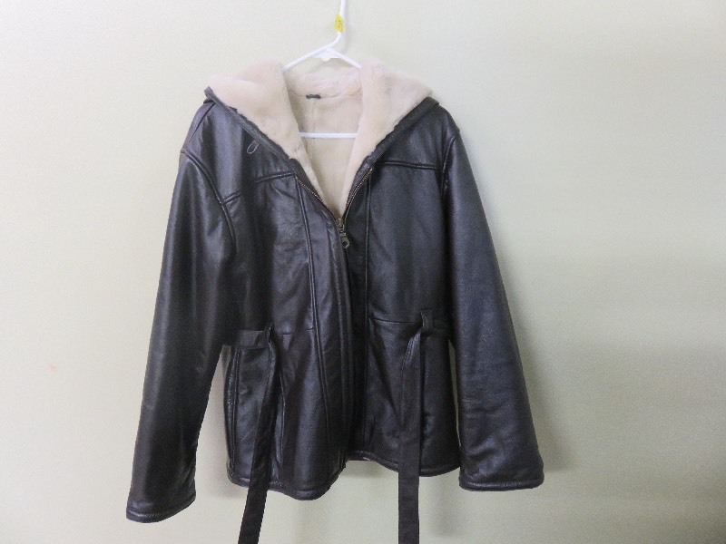 Womans leather and fur jacket