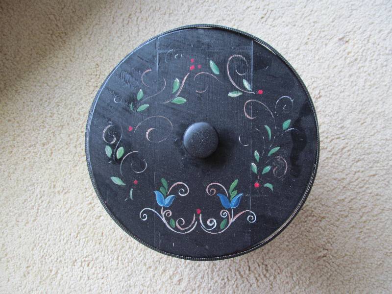 Rosemaling Wood Container
