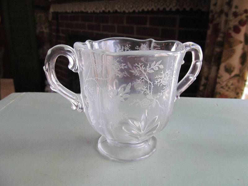 Fostoria,Chintz pattern Cram & Sugar