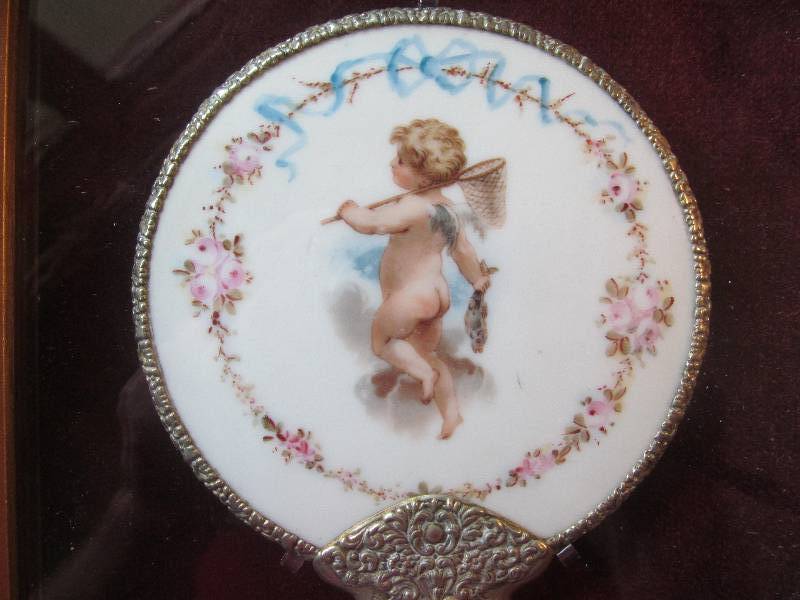 Antique Cheildrens Mirror in beautiful frame