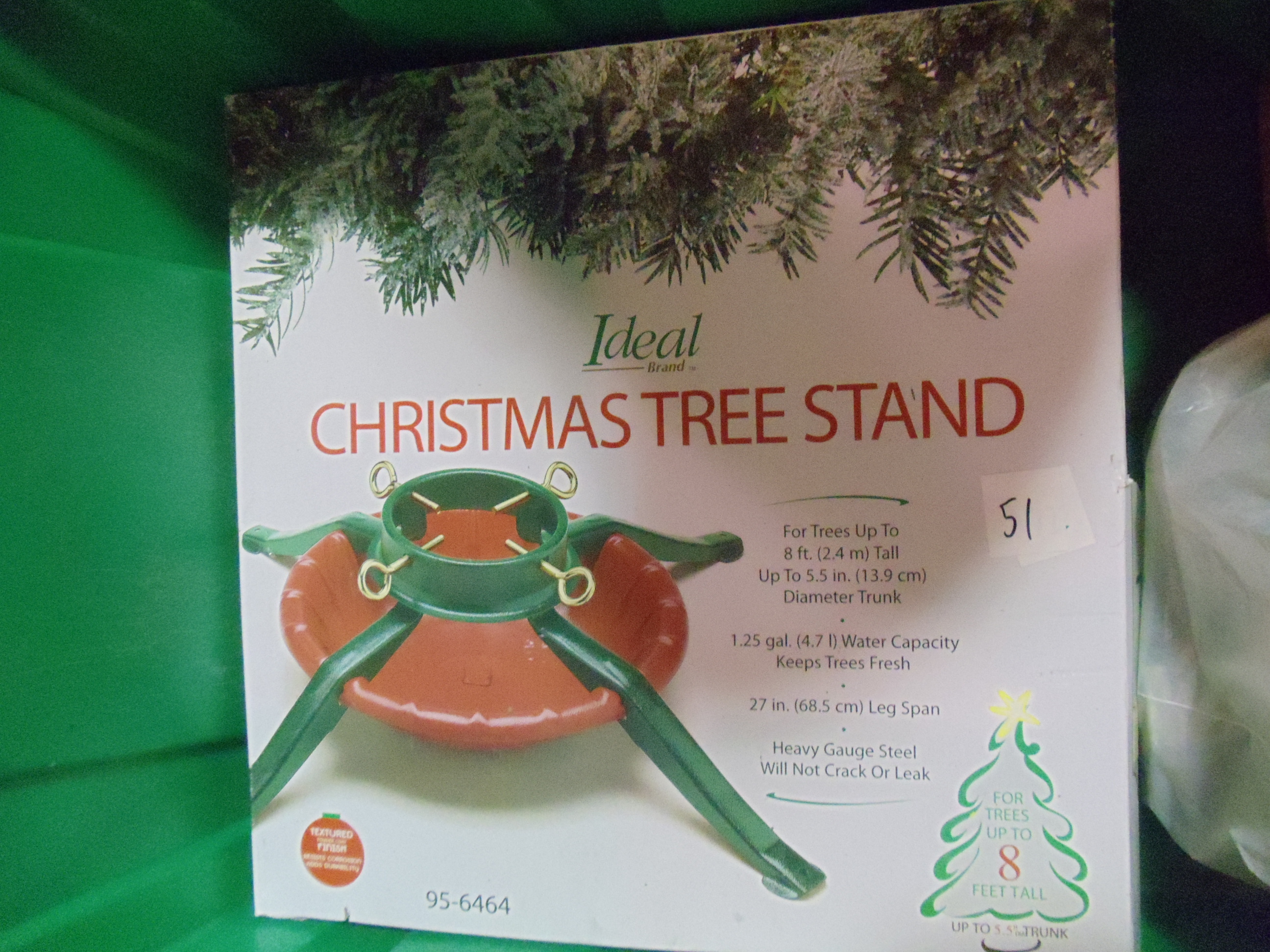 lot 51 image: NEW Ideal Brand Traditional Metal Xmas Tree Stand