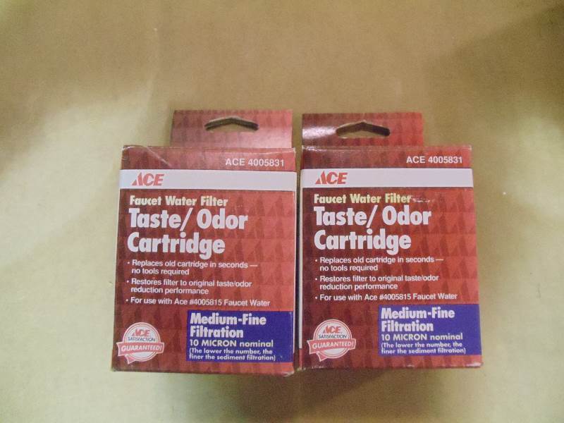 lot 52 image: NEW Qty 2 ACE 4005831 Faucet water Filter Taste Odor Cartridge