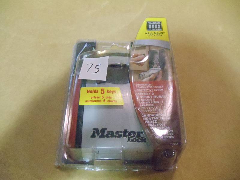lot 75 image: NEW Master Lock Wall Mount Lock Box Open Retail Packaging