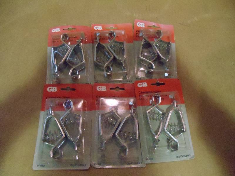 lot 84 image: NEW Qty 6 Packs of 2 ea Spring Loaded Charging Clamps