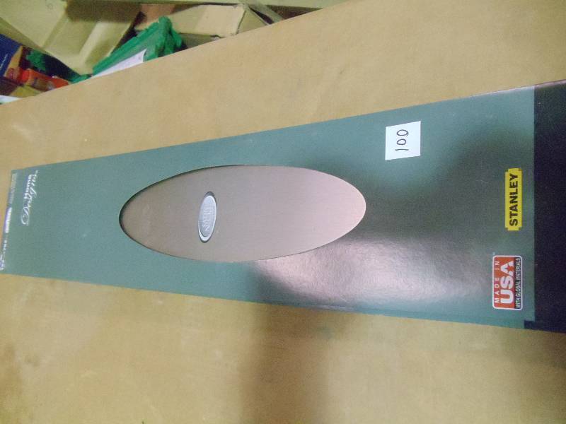 lot 100 image: NEW Qty 3 Stanley 6 x 30 in Satin Nickel Kick Plate