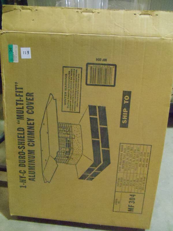 lot 125 image: NEW Duro-Shield Multi-Fit Adjustable Aluminum Chimney Cover 1-HY-C