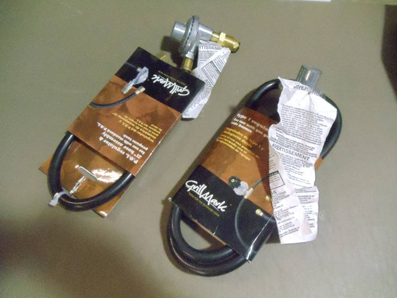 lot 130 image: NEW Qty 2 GrillMark Type 1 Regulator and Dual Hose 8108227
