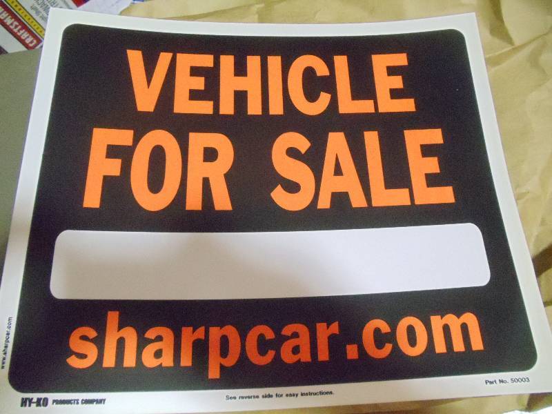 lot 137 image: NEW Approx 30 Vehicle For Sale Signs with Online Service sharpcar.com