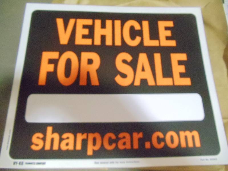 lot 139 image: NEW Approx 30 Vehicle For Sale Signs with Online Service sharpcar.com
