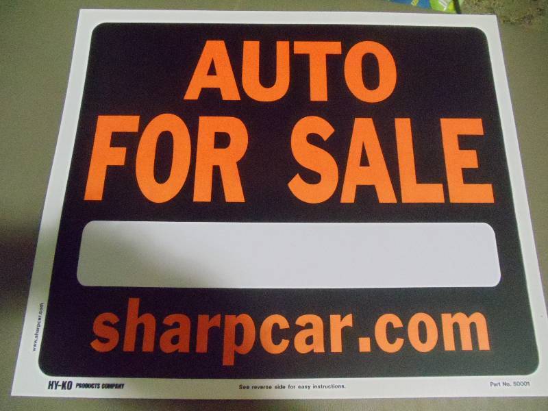 lot 146 image: NEW Approx 30 Auto For Sale Signs with Online Service sharpcar.com