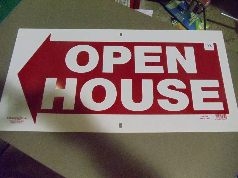 lot 148 image: NEW Double Sided Open House Sign