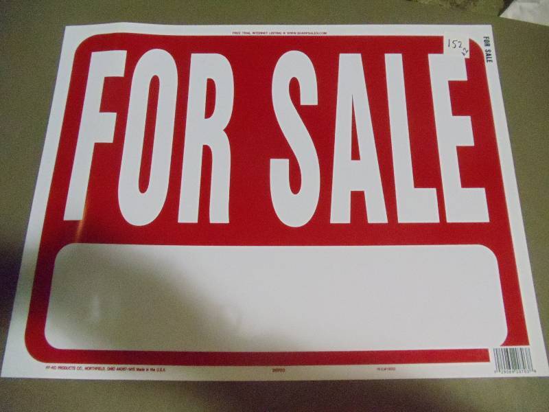 lot 152 image: NEW Qty 2 For Sale Signs Plastic