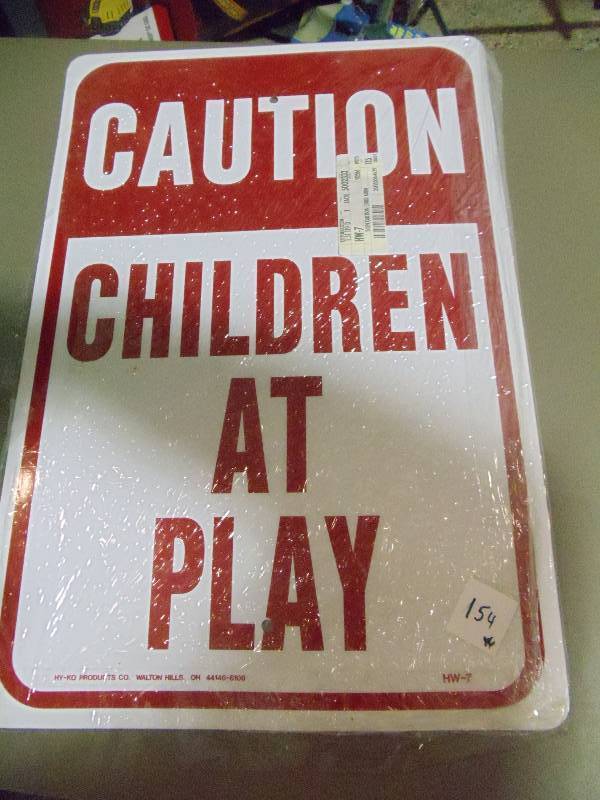 lot 154 image: NEW Children At Play Sign