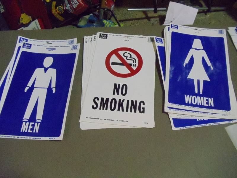 lot 180 image: NEW Approx 20 Various Self Adhesive Signs