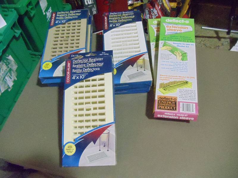 lot 198 image: NEW Qty 7 Deflecto Floor Register Covers