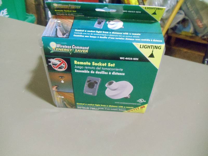lot 204 image: NEW Heath Zenith Wireless Command Remote Socket Set WC-6025-WH