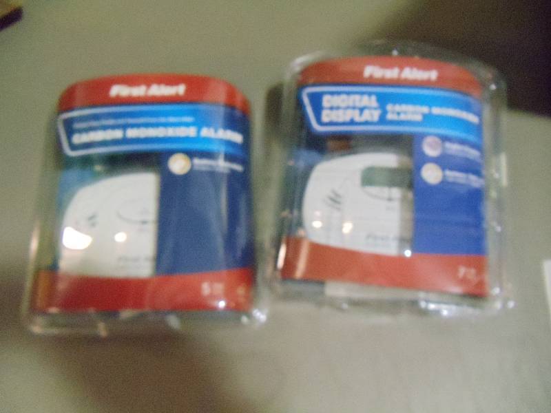 lot 207 image: NEW Qty 2 First Alert CO Alarm Open Retail Packages