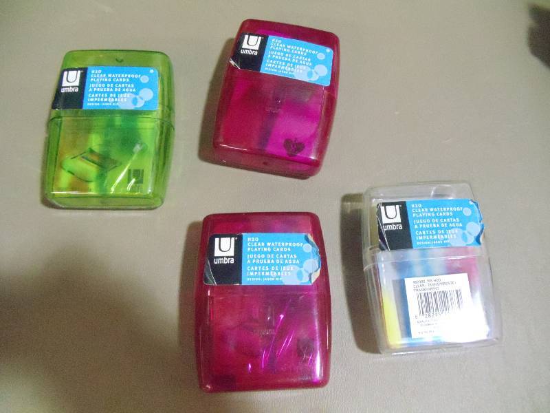 lot 208 image: NEW Qty 4 Packs Waterproof Playing Card Decks