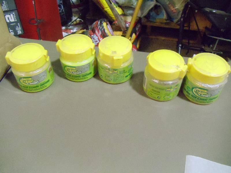 lot 210 image: NEW Qty 5 Jars Swiss Formula Cyber Clean High Tech Cleaning Compound for Keyboards Dont Rub Just Press and Peel Up Dirt