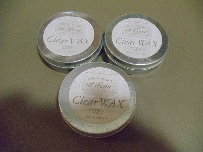 lot 241 image: NEW Qty 3 Tins Pure Clear Wax for Wood Restoration