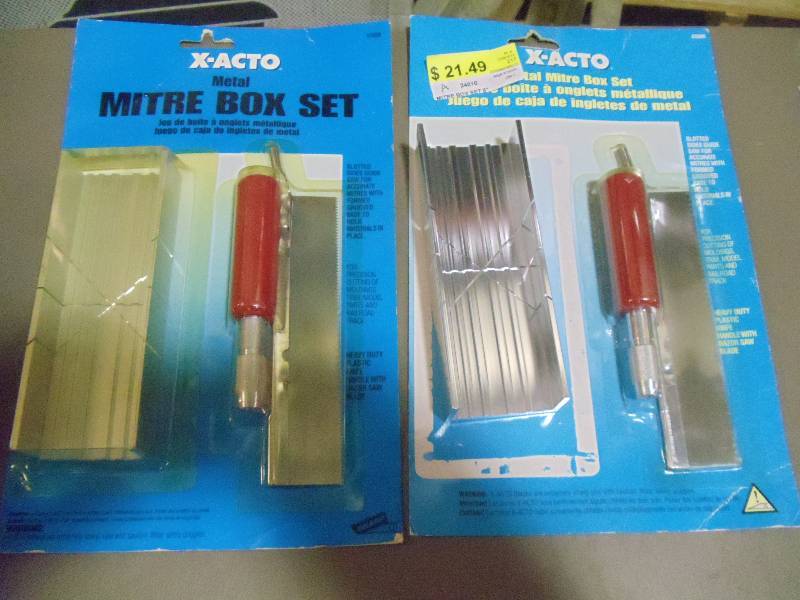 lot 245 image: NEW Qty 2 Xacto Metal Mitre Box Sets