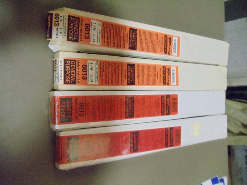 lot 250 image: NEW Qty 4 Boxes High Quality Welding Rod 1  8 in, 80-130 Amps Type 6013 Cataslog # 40401