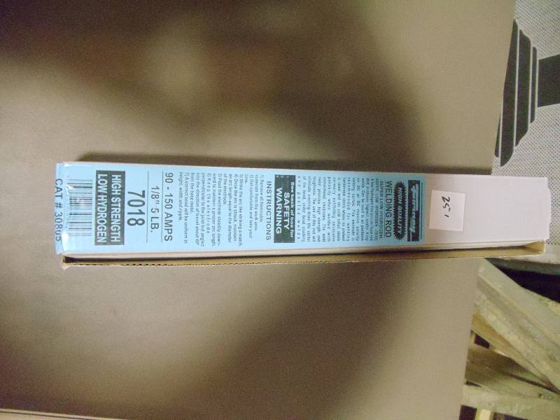 lot 251 image: NEW Box High Quality Welding Rod Super Low Hydrogen High Strength 1  8 in 5 lb, 80-130 Amps Type 7018 Cataslog # 30805