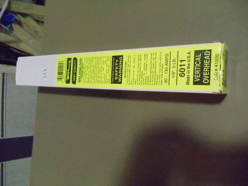 lot 253 image: NEW Box High Quality Welding Rod Super 60 1  8 in 5 lb, 80-130 Amps Type 6011 Cataslog # 41204