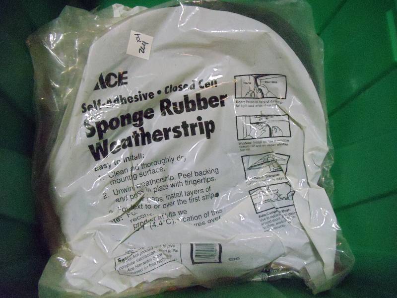 lot 264 image: NEW Qty 4 Packages Sponge Rubber Weather Stripping