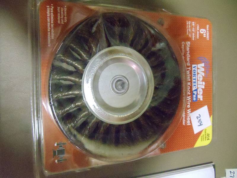 lot 284 image: NEW 6 in Standard Twist Knot Wire Wheel