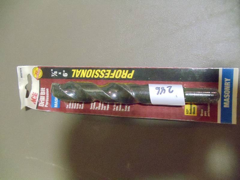 lot 286 image: NEW Masonary Drill Bit 6 in x 7  8 in 1  2 in Reduced Shank