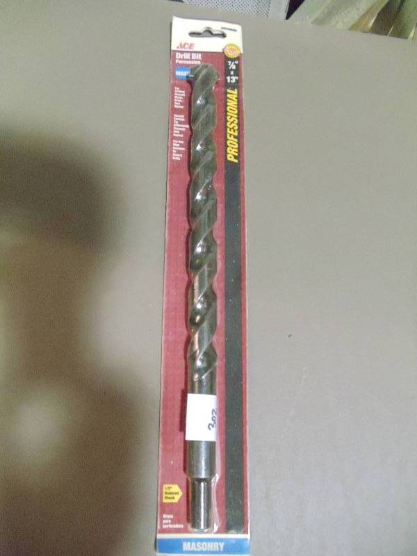 lot 302 image: NEW Masonary Drill Bit 13 in x 7  8 in 1  2 in Reduced Shank