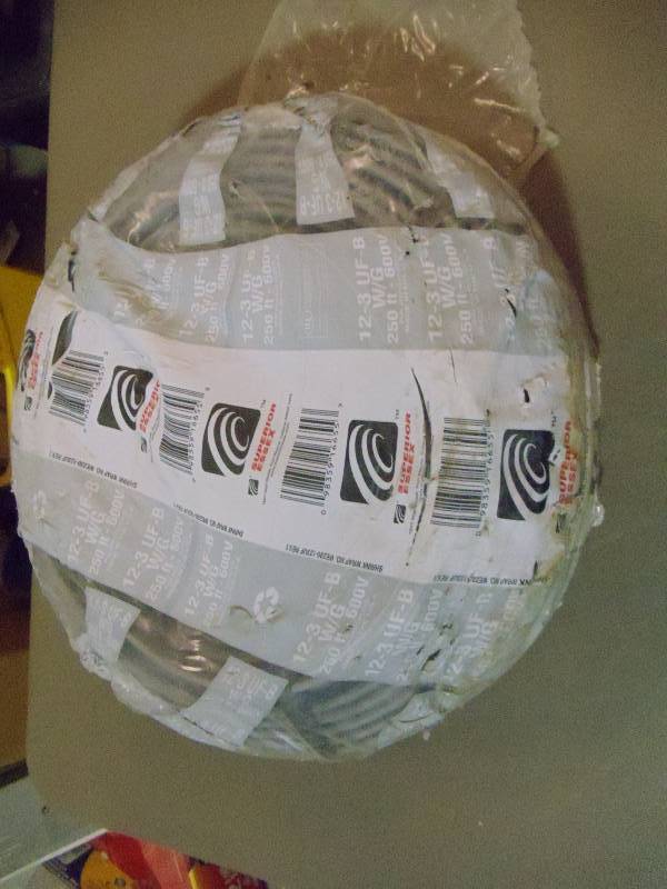 lot 343 image: NEW 250 ft Electrical Wire 123 With Ground UF-B Underground Rated